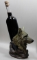 Preview: Flaschenhalter "Wolf schwarz" aus Poly  Lieferung ohne Flasche